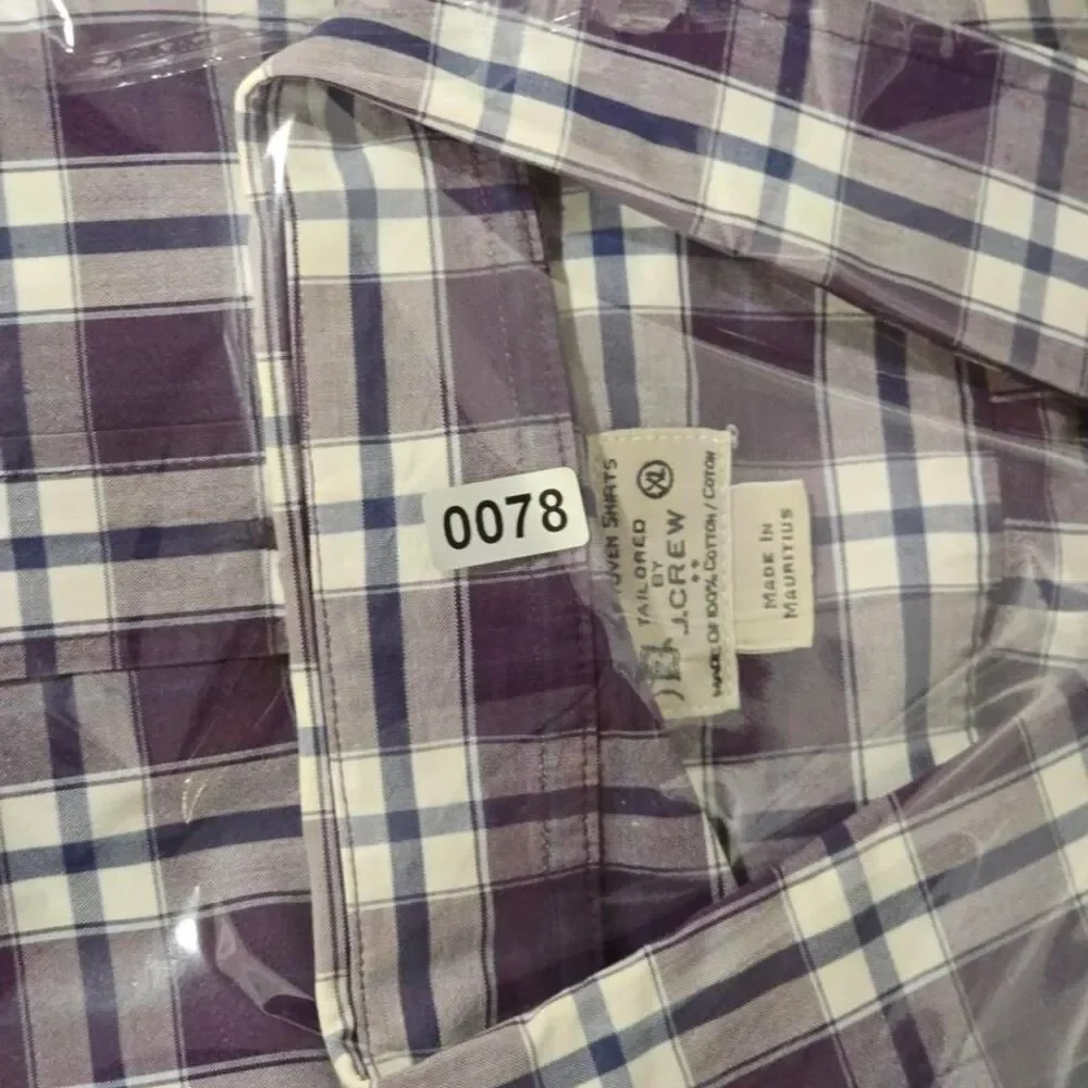 J Crew Tailored Fit Washed Long Sleeve Button Front Casual Shirt.‎ Men's XL